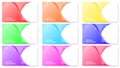 nine sets of background with copy space design template. colorful, simple, modern and elegant concept Royalty Free Stock Photo