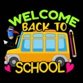 Welcome Back To School, typography design for kindergarten pre k preschool