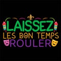 Laissez Les Bon Temps, Typography design for Carnival celebration Royalty Free Stock Photo