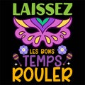 Laissez Les Bons Temps Rouler, Typography design for Carnival celebration Royalty Free Stock Photo