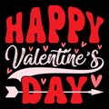 Happy Valentine\'s Day, 14 February typography design