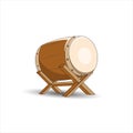 Vector graphic of HD colorful colorful mosque drum with shadows and lighting Royalty Free Stock Photo