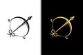 Bow And Arrow Decorative luxury elegant logo design icon template element vector