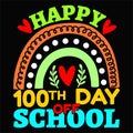 Happy 100th Day Off School, Typography design for kindergarten pre-k preschool