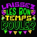 Laissez Les Bon Temps Rouler, Typography design for Carnival celebration Royalty Free Stock Photo