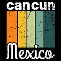 Cancun Mexico, family vacation Typography design