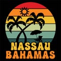 Nassau Bahamas, family vacation Typography design