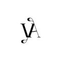 Letter VA AV Monogram Luxury elegant