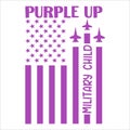 Purple Up Military Child, Military Child typography t-shirt design veterans shirt Royalty Free Stock Photo