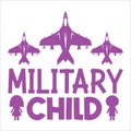 Military Child, Military Child typography t-shirt design veterans shirt Royalty Free Stock Photo