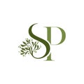 Letter SP Luxury With Olive Oil Tree