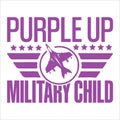 Purple Up Military Child, Military Child typography t-shirt design veterans shirt Royalty Free Stock Photo