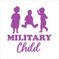Military Child, Military Child typography t-shirt design veterans shirt Royalty Free Stock Photo