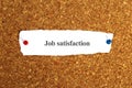 job satisfaction word on paper
