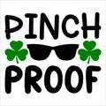 Pinch Proof, shamrock typography design