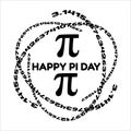 Happy Pi Day, Typography t-shirt design for geographers