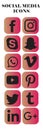 Almost popular social media icons