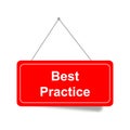 best practice sign on white Royalty Free Stock Photo