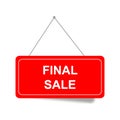 final sale sign on white Royalty Free Stock Photo