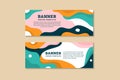 colorful pastel colors liquid abstract banner design. Fluid Vector shaped background