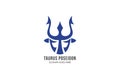 buffalo poseidon logo design template