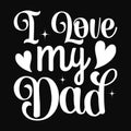 I Love My Dad, Typography design