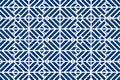 Seamless diagonal blue geometric casual allover textile print block.