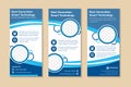 blue Roll up business brochure flyer banner design vertical template vector Royalty Free Stock Photo