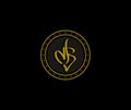 monogram logo letter DB template design Royalty Free Stock Photo
