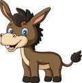 Cute baby donkey cartoon Cute baby donkey cartoon sitting Royalty Free Stock Photo