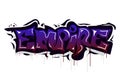 EMPIRE word graffiti tag style T shirt design Royalty Free Stock Photo