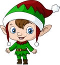 Cute little elf girl cartoon Royalty Free Stock Photo