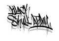 BLACK SKULL ARMY word graffiti tag style