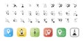 Set of tourist GPS navigation icons