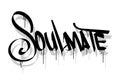 SOULMATE word graffiti tag style art