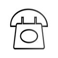 Land phone web icon illustrated with black color