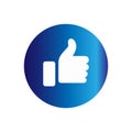 Most popular social media emoji web icon illustrated with blue color Royalty Free Stock Photo