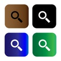 Most popular searching icon illustrated with brown, black, blue and green colors