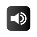 Most popular sound icon illustrated with black and white color