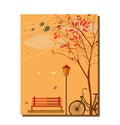 Vector autumn background templat