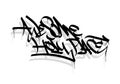 Basic RGB AWESOME HOLY PLACE country graffiti tag style Royalty Free Stock Photo