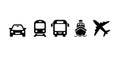Public Transport Icon Set For Apps And Websites Royalty Free Stock Photo