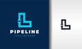 letter L pipe logo