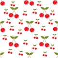 Cute cherry seamless pattern for fabric print, tetile Royalty Free Stock Photo