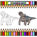 Cartoon Protoceratops for coloring book Royalty Free Stock Photo