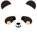 Cute cartoon panda head for greeting cards, stickers etc