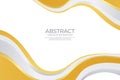 Modern abstract geometric shape with dynamic and futuristic golden color design