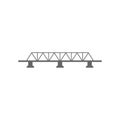 icon vector bridge illustration design trendy