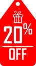 20% off Discount icon Vector graphics Royalty Free Stock Photo