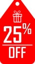 25% off Discount icon Vector graphics Royalty Free Stock Photo